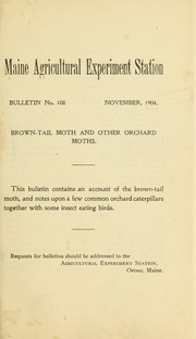 Cover of: Brown-tail moth and other orchard moths