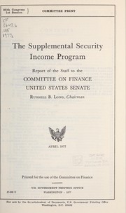 Cover of: The supplemental security income program: report