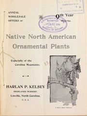 Cover of: Annual wholesale offers of native North American ornamental plants, especially of the Carolina Mountains by Harlan P. Kelsey (Firm)