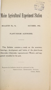 Cover of: Plant-house aleyrodes by Lewis Robinson Cary
