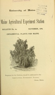 Cover of: Ornamental plants for Maine