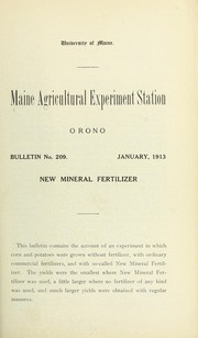 Cover of: New mineral fertilizer