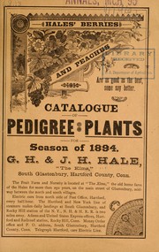Cover of: Catalogue of pedigree plants for season of 1894