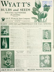 Cover of: Wyatt's bulbs and seeds for fall and winter planting