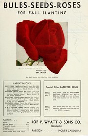 Cover of: Bulbs seeds roses for fall planting