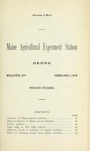 Cover of: Potato studies by Chas. D. Woods