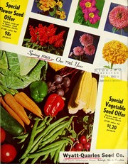 Cover of: [Catalog] : spring 1960 by Wyatt-Quarles Seed Company