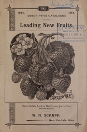 Cover of: Descriptive catalogue of the leading new fruits, 1894