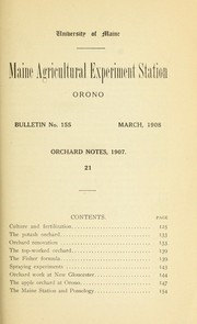 Cover of: Orchard notes, 1907