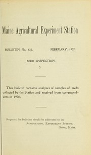 Cover of: Seed inspection