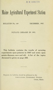 Cover of: Potato diseases in 1907 by W. J. Morse