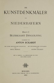 Cover of: Die Kunstdenkmaler von Niederbayern