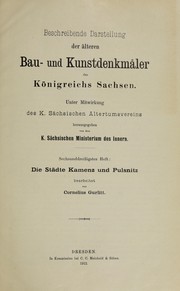 Cover of: Die Städte Kamenz und Pulsnitz