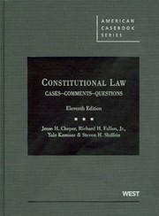 Cover of: Constitutional law: Cases Comments and Questions