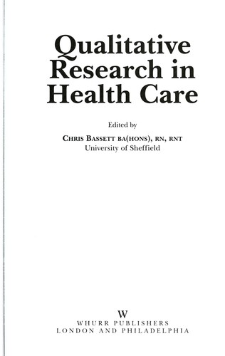 understanding qualitative research in health care