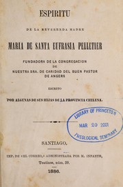 Cover of: Espiritu de la Reverenda Madre Maria de Santa Eufrasia Pelletier, dundadora de la Congregacion Nuestra Sra. de Caridad del Buen Pastor de Angers