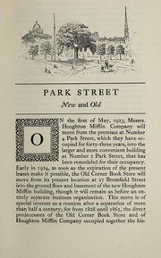 Cover of: Park Street: new and old, 1828-1923