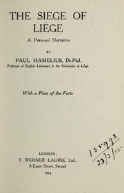 Cover of: The Siege of Liège by Paul Hamelius