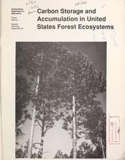 Carbon storage and accumulation in United States forest ecosystems by Richard A. Birdsey