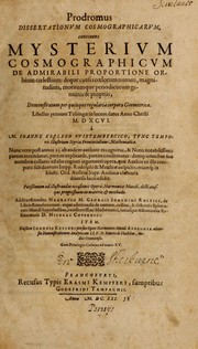Prodromus dissertationvm cosmographicarvm by Johannes Kepler