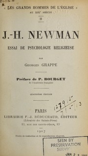 Cover of: J. H. Newman: essai de psychologie religieuse