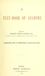 Cover of: A text-book of anatomy by Frederic Henry Gerrish