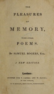 Cover of: The Pleasures of memory, with other poems... a new edition