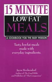 Cover of: 15 minute lowfat meals by Jayne Benkendorf