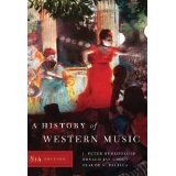Cover of: A history of western music