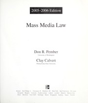 Cover of: Mass media law by Don R. Pember