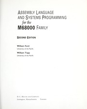 Assembly language and systems programming for the M68000 family by Ford, William.