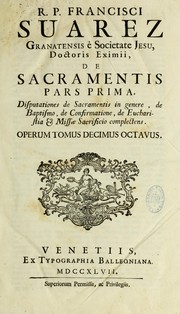 Cover of: R.P. Francisci Suarez ... Opera omnia hactenus edita