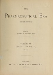 The Pharmaceutical Era by Parsons, Charles W.