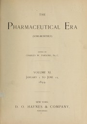 Cover of: The Pharmaceutical Era: (Semi-monthly) vol. XI