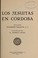 Cover of: Los jesuitas en Córdoba