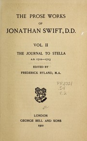 Cover of: The prose works of Jonathan Swift, D.D.