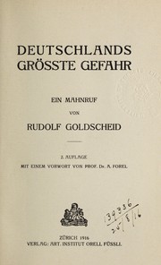 Cover of: Deutschlands Grösste Gefahr: ein Mahnruf