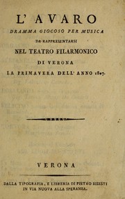 Cover of: L'avaro by Ferdinando Orlandi