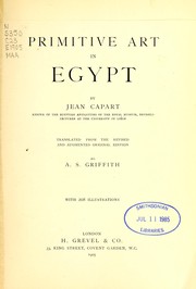 Cover of: Primitive art in Egypt by Jean Capart