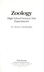Cover of: Zoology : high school science fair experiments by 