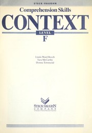Cover of: Context: Level F (Steck-Vaughan Comprehension Skills)