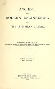 Cover of: Ancient and modern engineering and the Isthmian canal by Burr, William H.