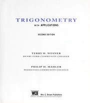 Cover of: Trigonometry, with applications. by Terry H. Wesner