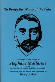 Cover of: To Purify the Words of the Tribe  by Stéphane Mallarmé