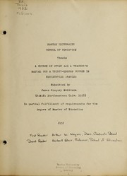 Cover of: Course of study and a teacher's manual for a thirty-lesson course in engineering drawing