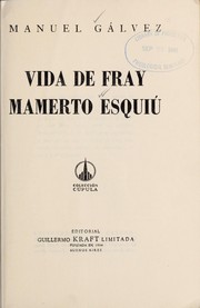 Cover of: Vida de Fray Mamerto Esquiú.