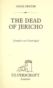Cover of: Dead of Jericho (Large Print) by Colin Dexter