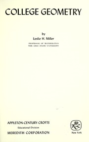 Cover of: College geometry. by Leslie Haynes Miller