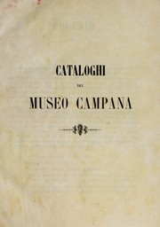 Cover of: Cataloghi del Museo Campana