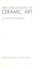 Cover of: The complete book of ceramic art